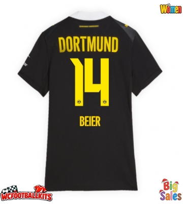 Borussia Dortmund Maximilian Beier #14 Replica Away Stadium Shirt for Women 2026-27 Short Sleeve